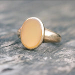 Viktorianischer 18 Karat Chalcedon Siegelring