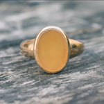 Viktorianischer 18 Karat Chalcedon Siegelring