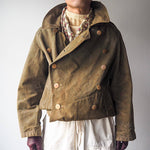 1940s French Army Motorcycle Canvas Coat