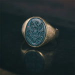 Victorian Heraldic Intaglio Signet Ring