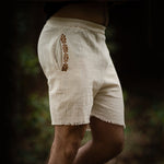 Natürliche Leinen-Shorts für Herren