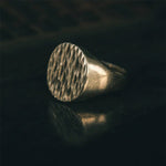 1970s Tree Bark Signet Ring
