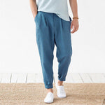 Herren Leinenhose mit elastischem Bund