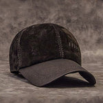 Baseballkappe aus 100 % echtem Schaffell-Wildleder