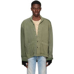 Herren-Patchwork-Jacke mit Used-Look