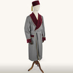 Men’s Dressing Gown Burgundy Velvet