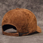 Baseballkappe aus 100 % echtem Schaffell-Wildleder