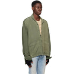 Herren-Patchwork-Jacke mit Used-Look