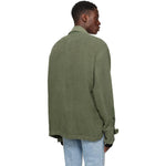 Herren-Patchwork-Jacke mit Used-Look