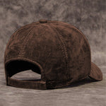 Baseballkappe aus 100 % echtem Schaffell-Wildleder