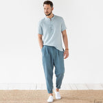 Herren Leinenhose mit elastischem Bund