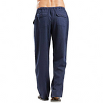 Herren Leinen-Großgrößen-Taschenhose