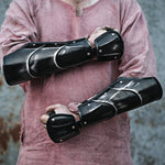 Mittelalterliche Krieger LARP Lederarmbänder