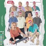 T-Shirts aus 100 % Baumwolle, ausgewaschen, locker geschnitten