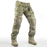 Überlebens- und taktische Ausrüstungshose mit Knieschonern für Jagd, Paintball, Airsoft, BDU, Militär-Camouflage-Kampfhose für Herren