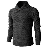Herren Strickpullover Langarm Sechseckmuster