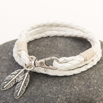Handgewebtes Blatt Multi-Layer Lederkordel Armband