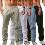 Herren Leinenhose mit Kordelzug