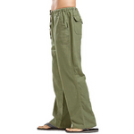 Herren Leinen-Großgrößen-Taschenhose