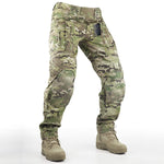 Überlebens- und taktische Ausrüstungshose mit Knieschonern für Jagd, Paintball, Airsoft, BDU, Militär-Camouflage-Kampfhose für Herren