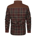 Men's Retro Check Pattern Stitching Warm Wanderer Jacket IV