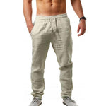Herren Leinenhose mit Kordelzug
