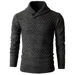 Herren Strickpullover Langarm Sechseckmuster