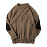 Men's Knit Sweater with Elbow Patch
