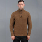 [Ausverkauf] Baltischer Strickpullover mit halber Knopfleiste
