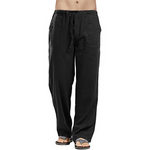Herren Leinen-Großgrößen-Taschenhose