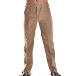 Herren Freizeithose aus Leinen, elastischer Kordelzug, lockere Passform, lange Strand-Yogahose für den Sommer
