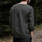 Herren Leinenhemd Langarm