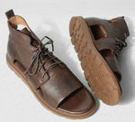 Herren-Ledersandalen mit hohem Schaft