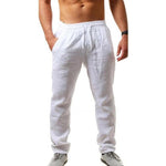 Herren Leinenhose mit Kordelzug