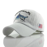 Herren Freizeit Baseball Cap mit Haifischstickerei