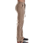 Herren Freizeithose aus Leinen, elastischer Kordelzug, lockere Passform, lange Strand-Yogahose für den Sommer