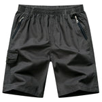 [120 cm Bundweite] Herren Shorts mit Reißverschluss, Übergröße