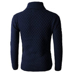 Herren Strickpullover Langarm Sechseckmuster
