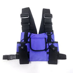 Funkgerät-Brustgeschirr mit Vordertaschen und Funkgeräteclip (Rescue Essential)