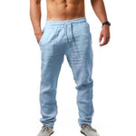 Herren Leinenhose mit Kordelzug