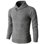 Herren Strickpullover Langarm Sechseckmuster