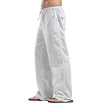 Herren Leinen-Großgrößen-Taschenhose