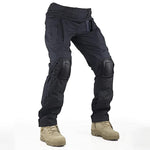 Überlebens- und taktische Ausrüstungshose mit Knieschonern für Jagd, Paintball, Airsoft, BDU, Militär-Camouflage-Kampfhose für Herren