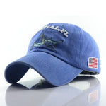 Herren Freizeit Baseball Cap mit Haifischstickerei