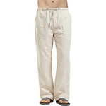 Herren Leinen-Großgrößen-Taschenhose