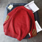 Men's Knit Sweater with Elbow Patch