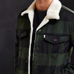 Retro Check Sherpa Trucker Jacket