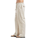 Herren Leinen-Großgrößen-Taschenhose