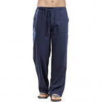 Herren Leinen-Großgrößen-Taschenhose