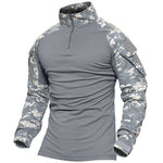 Herren Taktische Militärshirts 1/4 Zip Langarmshirt